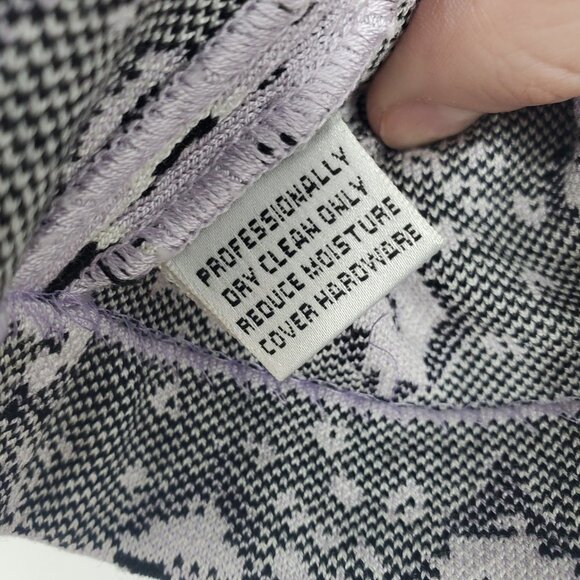 St. John Sleeveless Mock Neck Leopard Print Knit Top Lilac/Black P/XS - Picture 6 of 7